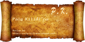 Palg Kiliána névjegykártya